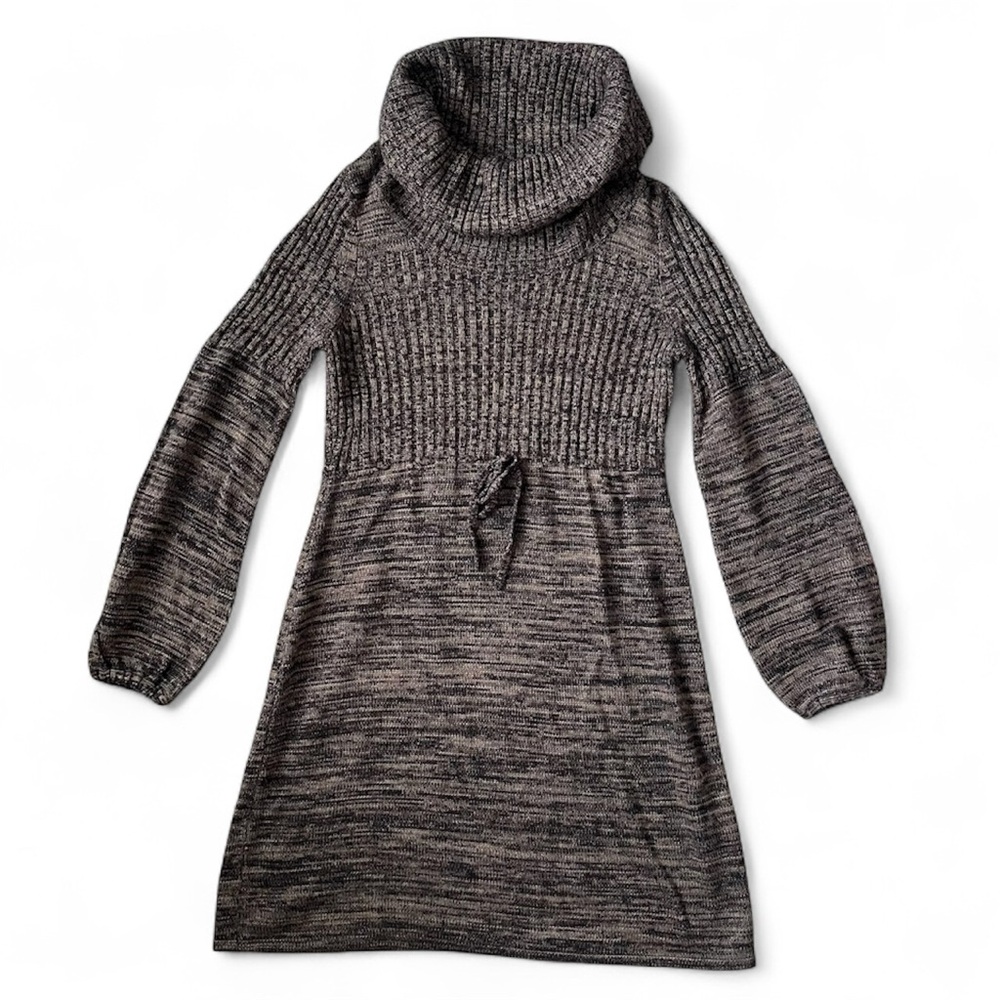 Calvin Klein Sweater Dress Women’s Size L Cowl Neck Long Sleeve Knit Knee Length